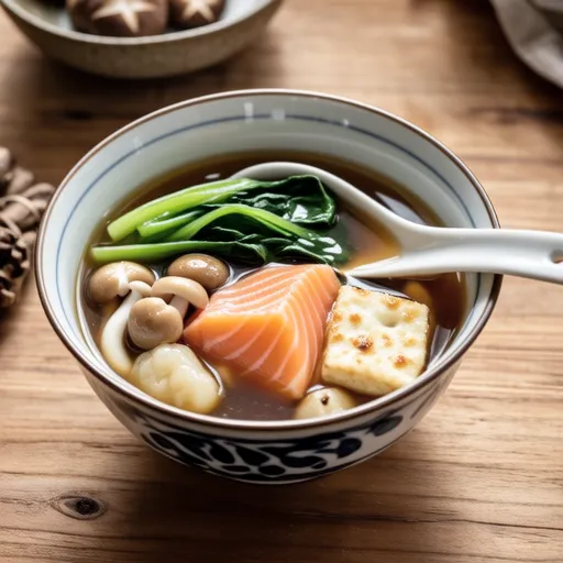 Autumn Salmon Amazake Miso Soup