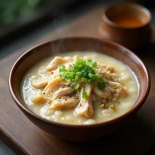 Chicken Breast and Oyster Mushroom Porridge