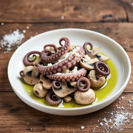 Mushroom and Octopus Oil Stir-fry