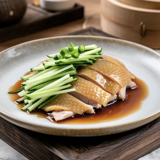 Chicken Thigh with Scallion Sauce
