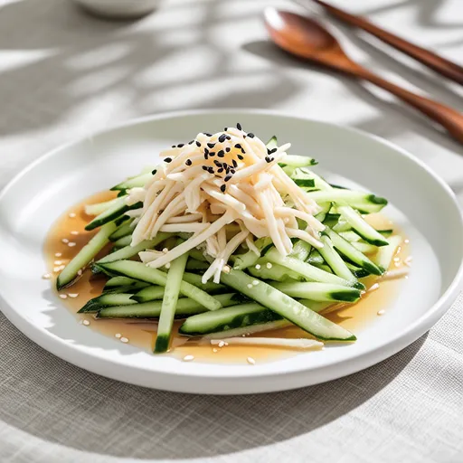 Cucumber with Mayo and Ponzu Dressing