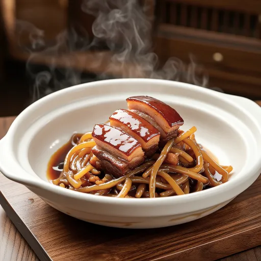 Pork and Burdock Simmered in Sweet Soy Sauce