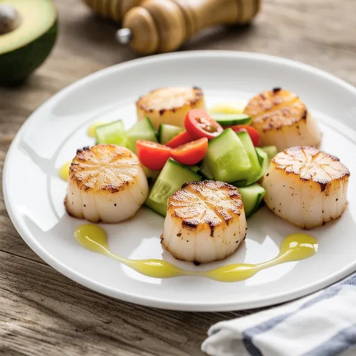 Scallops and Tomato with Honey Mustard Sauce