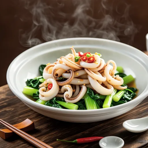 Stir-fried Squid and Cabbage with Salt