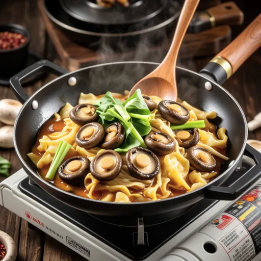 Chingensai and Scallop Stir-fry with Thick Sauce