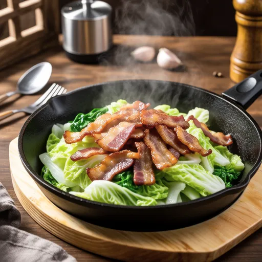 Stir-fried Cabbage and Bacon