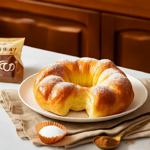 Milch-getränkter Brotpudding