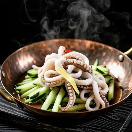 Stir-fried Squid and Cucumber with Chinese Flavor