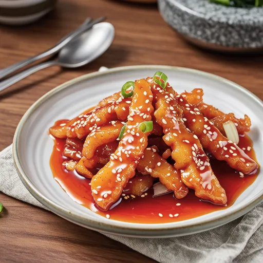 Spicy Sweet Stir-fried Fish Cake