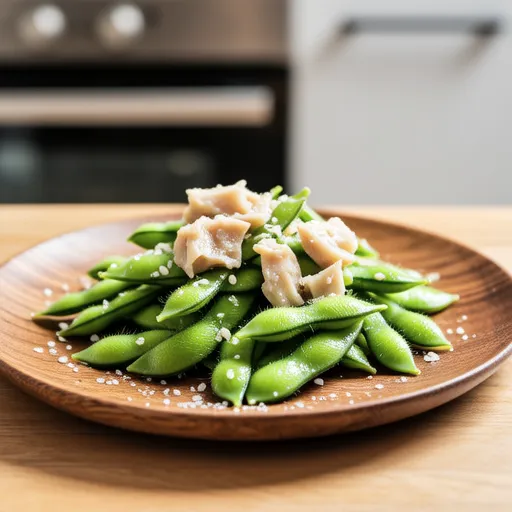 Edamame and Canned Mackerel Salt Stir-fry