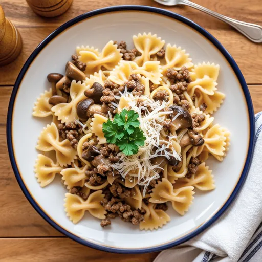 Enoki Meat Sauce Ribbon Pasta