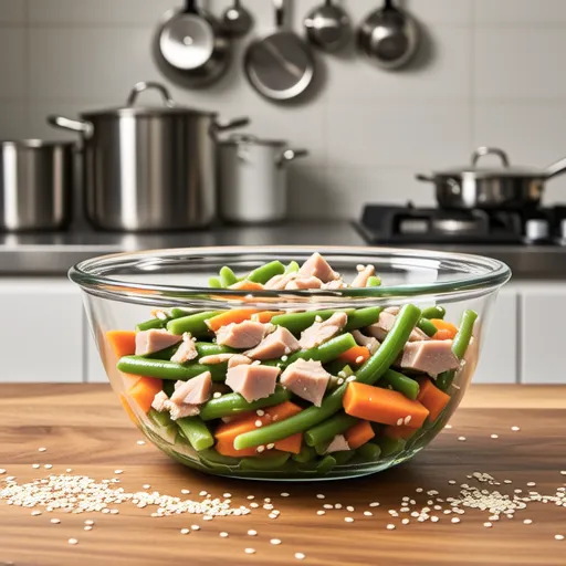Green Beans and Carrot Tuna Mayo Salad