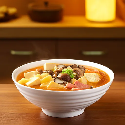 Kartoffel-Tofu-Pilz-Suppe