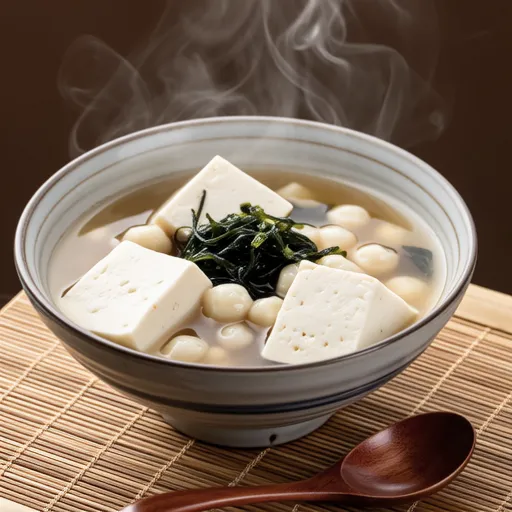 Enoki and Tofu Clear Soup