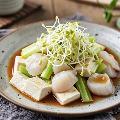 Scallop and Celery Tofu Salad