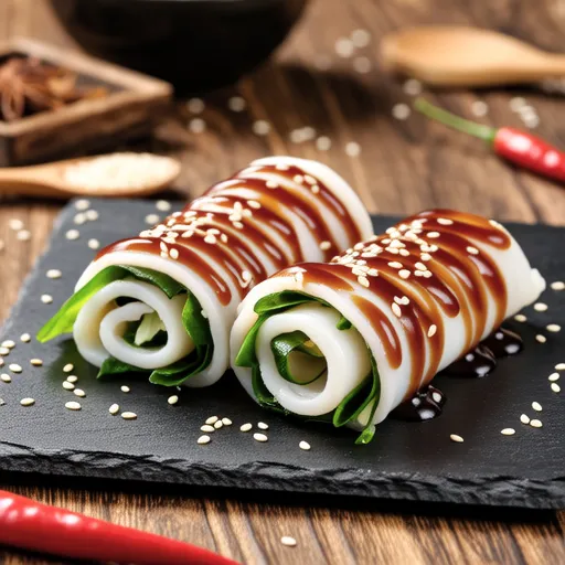 Squid and Green Onion Wraps (Ojingeo Jjokpa Ganghoe)
