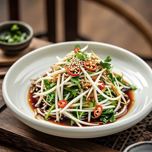 Sukju Minari Namul (Bean Sprout and Water Parsley Salad)