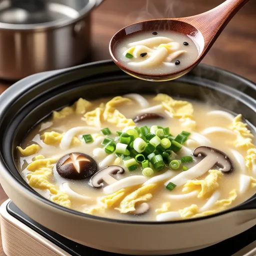 Enoki Mushroom Egg Soup Recipe