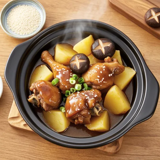 Potato and Chicken Sesame Miso Stew