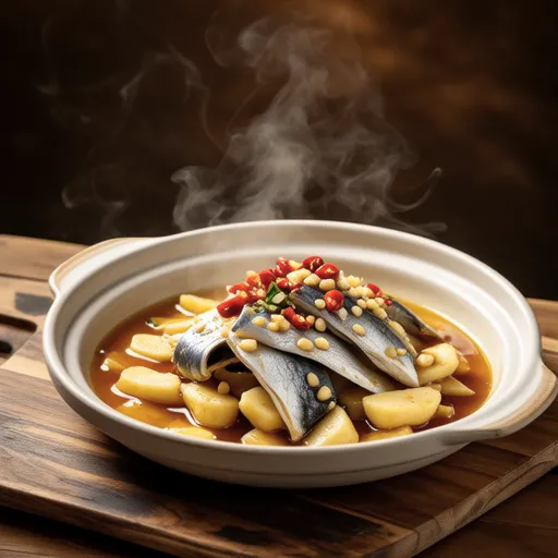 Gobou and Mackerel Can Ajillo