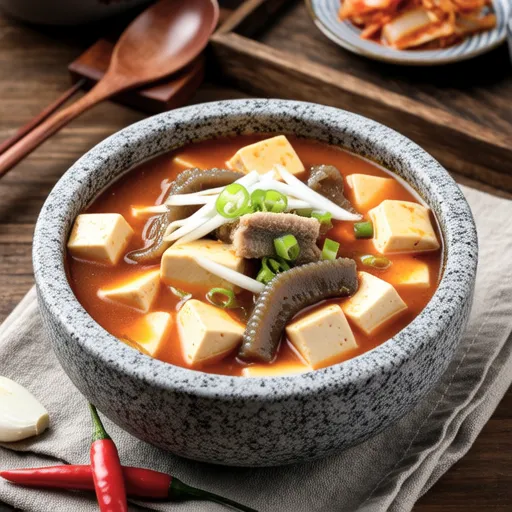 Soft Tofu and Pollack Roe Soup