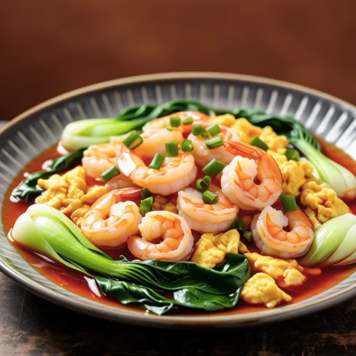 Shrimp and Egg Stir-fry with Chili Sauce