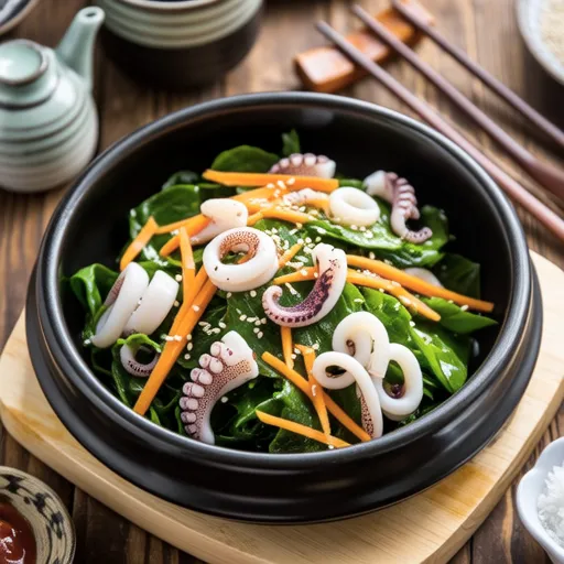 Namul with Molokhia and Squid