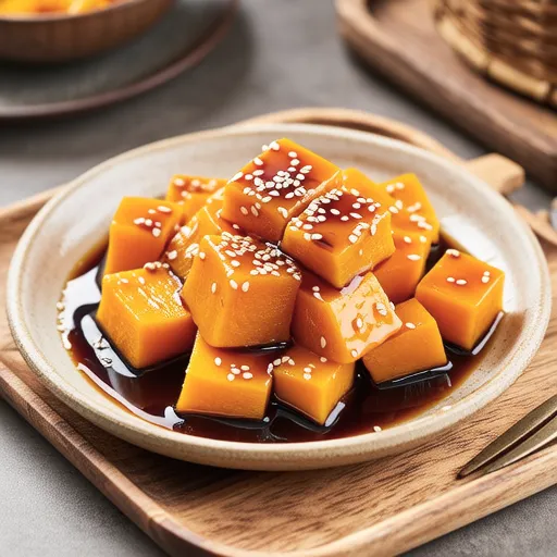 Stir-fried Pumpkin with Sesame Dressing
