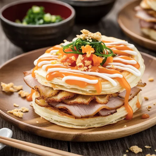 Fluffy Okonomiyaki with Yam and Mentaiko