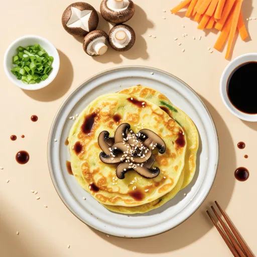 Simple Enoki Mushroom Egg Pancakes