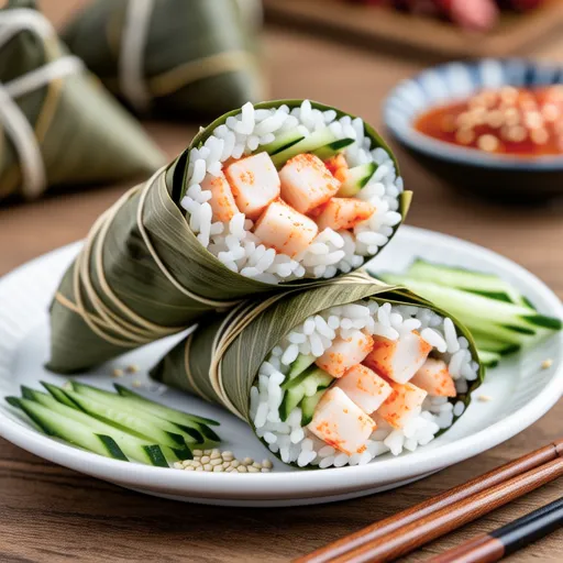 Crab Stick Kimchi Rice Wraps