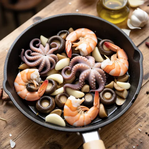 Seafood and Shiitake Mushroom Ajillo