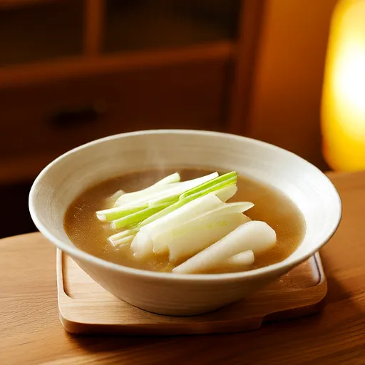 Zuppa di Miso con Daikon e Cipollotto