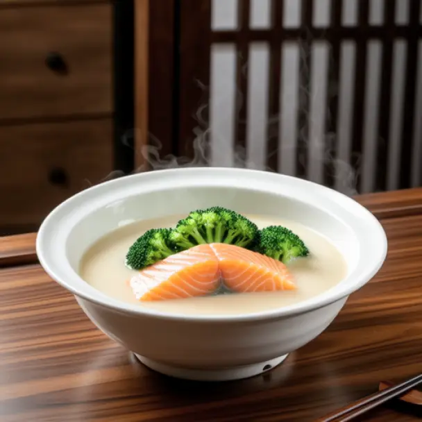 鮭とブロッコリーのミルクスープ