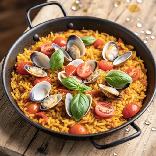 Tomato Paella with Clams