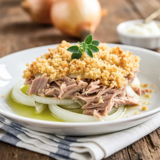 Baked Tuna and Onion with Breadcrumbs