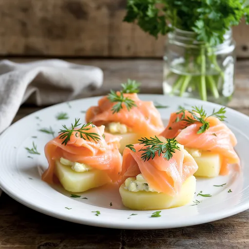 Smoked Salmon Wrapped Potato Salad