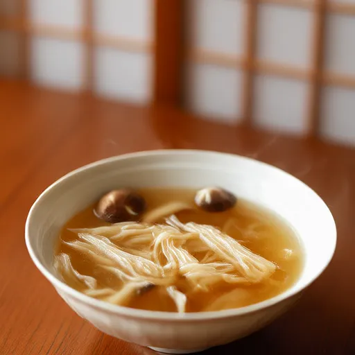 Japanese-style Soup with Mushrooms and Shirataki