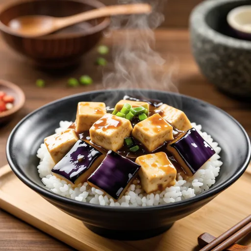 Vegetarian Eggplant Miso Rice Bowl