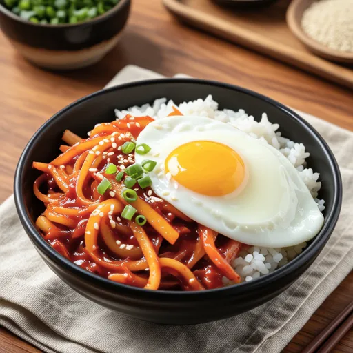 Spicy and Sweet Radish Bibimbap