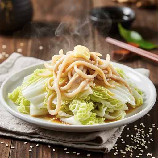 Stir-fried Napa Cabbage with Cod Roe and Butter