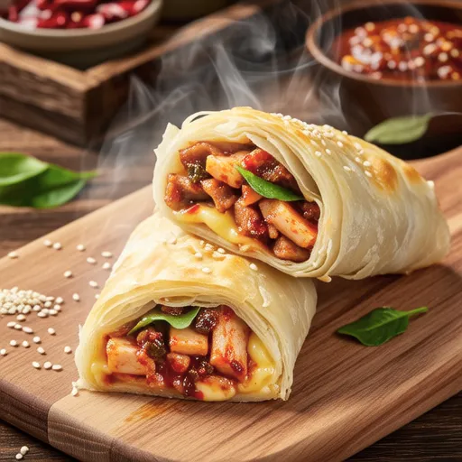 Pork Kimchi Cheese Rolls