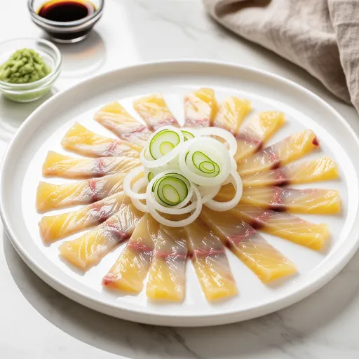 Yellowtail Carpaccio with Salt Lemon Flavor