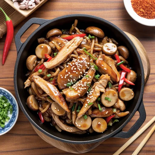 Chicken Breast and Oyster Mushroom Stir-fry