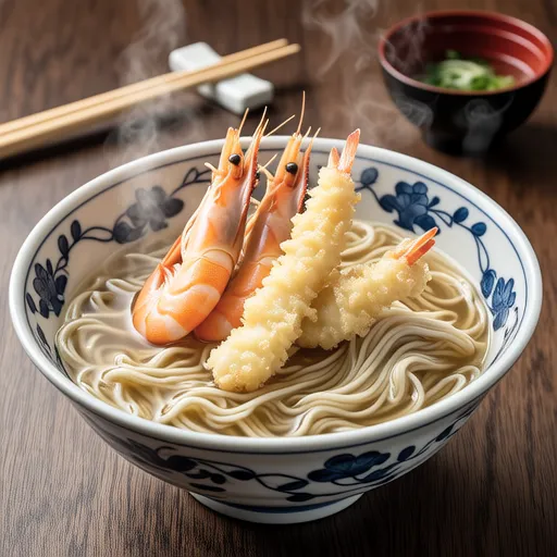 Shrimp and Burdock Tempura Soba