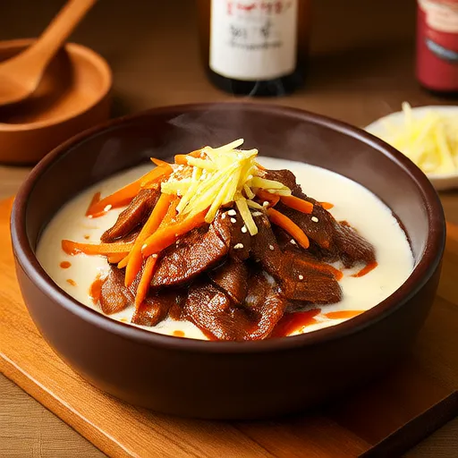 Stir-fried Beef with Milk, Carrot, and Chia Seeds