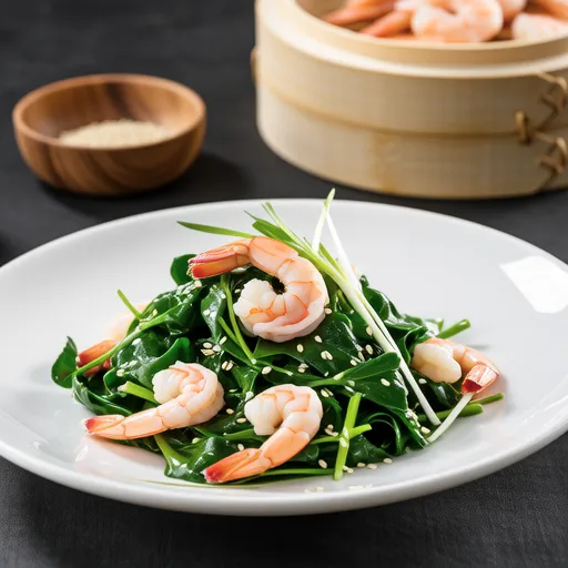 Shrimp and Chrysanthemum Salt Dressing Salad