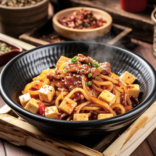 Spicy Stir-Fried Konjac and Fried Tofu