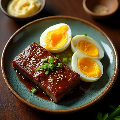 Garlic Soy Braised Spare Ribs and Eggs