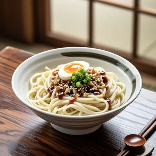 冷やしうどん 納豆としらす添え
